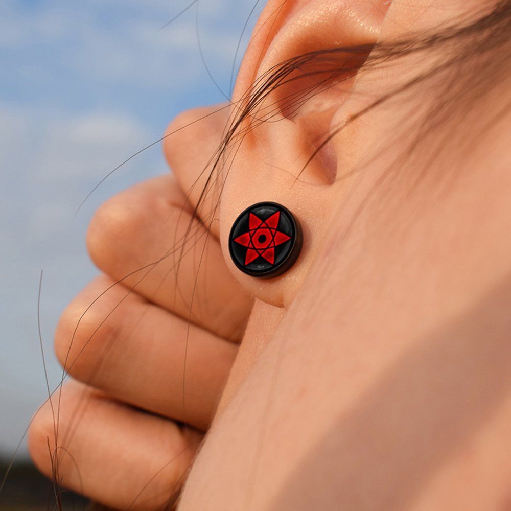 Men Accessories Earrings - Anime Uzumaki Naruto kolczyki akcesoria Uchiha