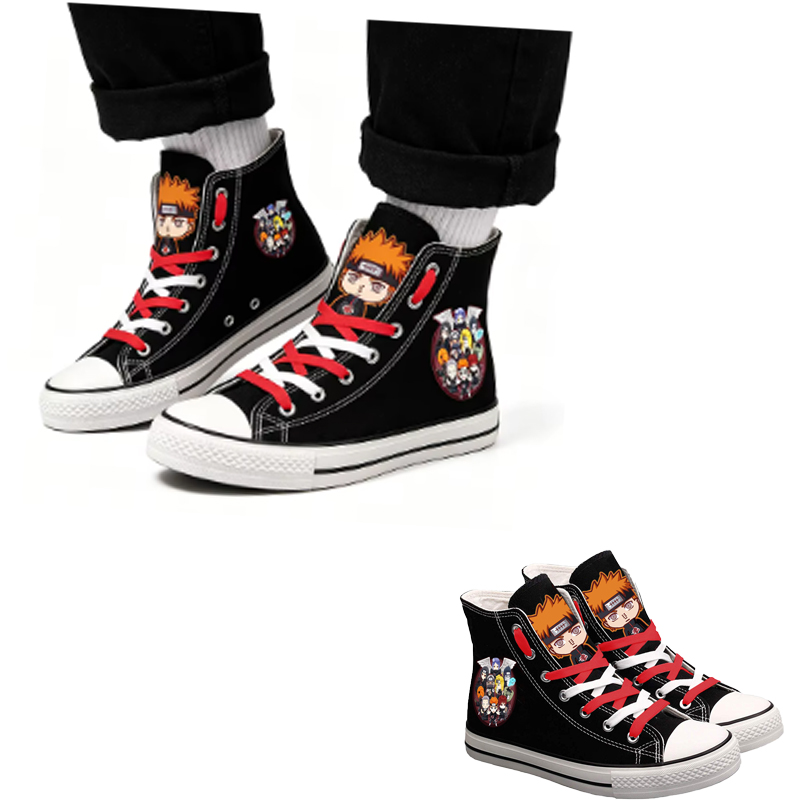 Men Accessories Ideas - Buty płócienne Naruto Uzumaki, wysokie, męskie