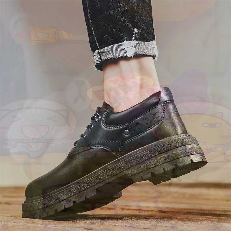 Men Accessories Ideas - Ciemna skóra naturalna Modne tenisówki Tenisowe