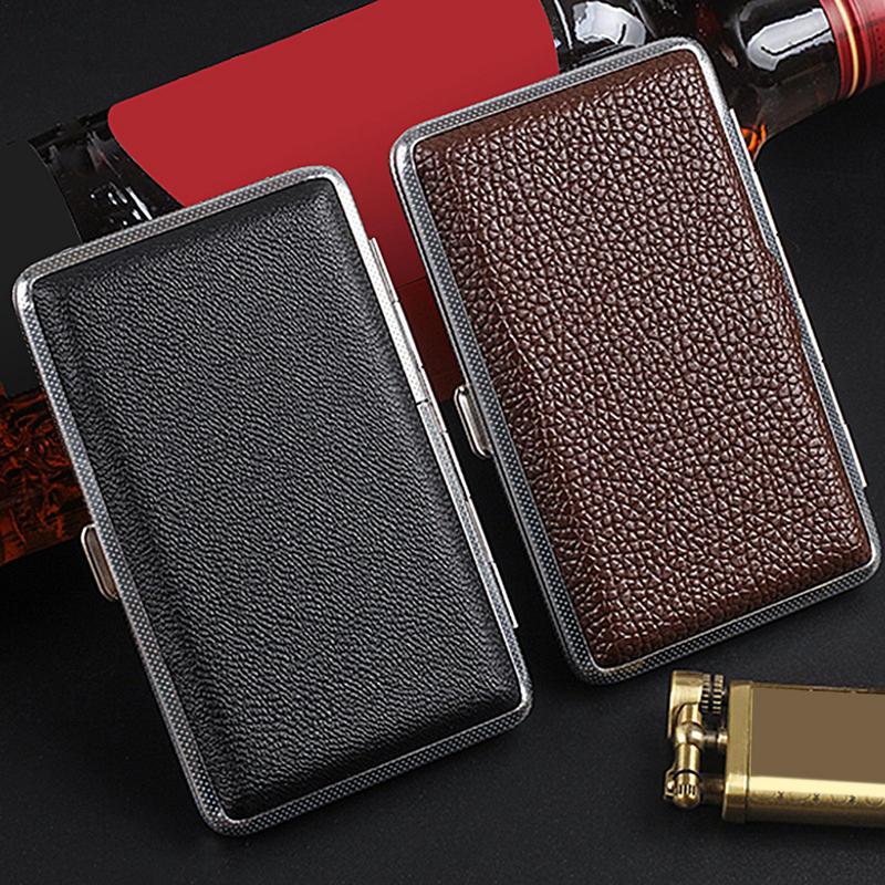 Men'S Accessories Rack - PU Leather Cigarettes Box Compact Smokers