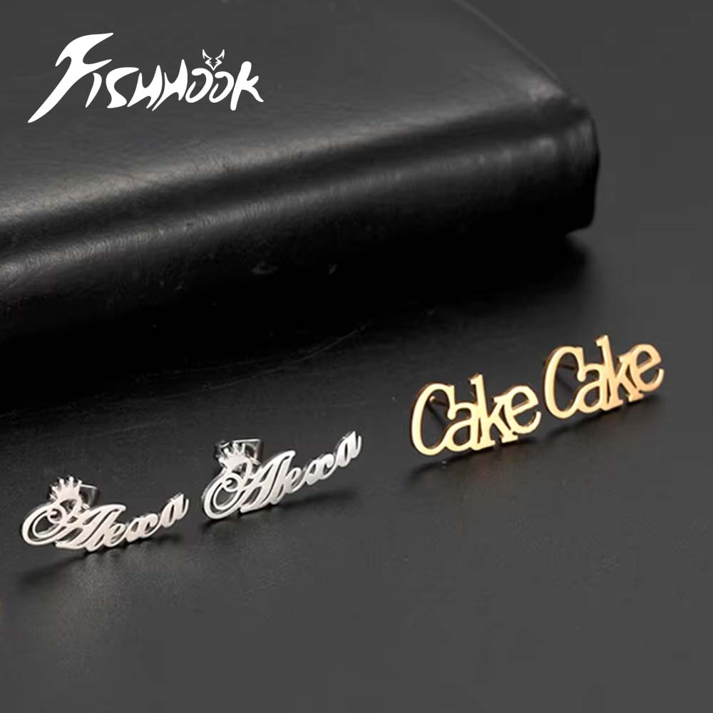 Men Accessories Earrings - Małe kolczyki sztyfty z własnym logo