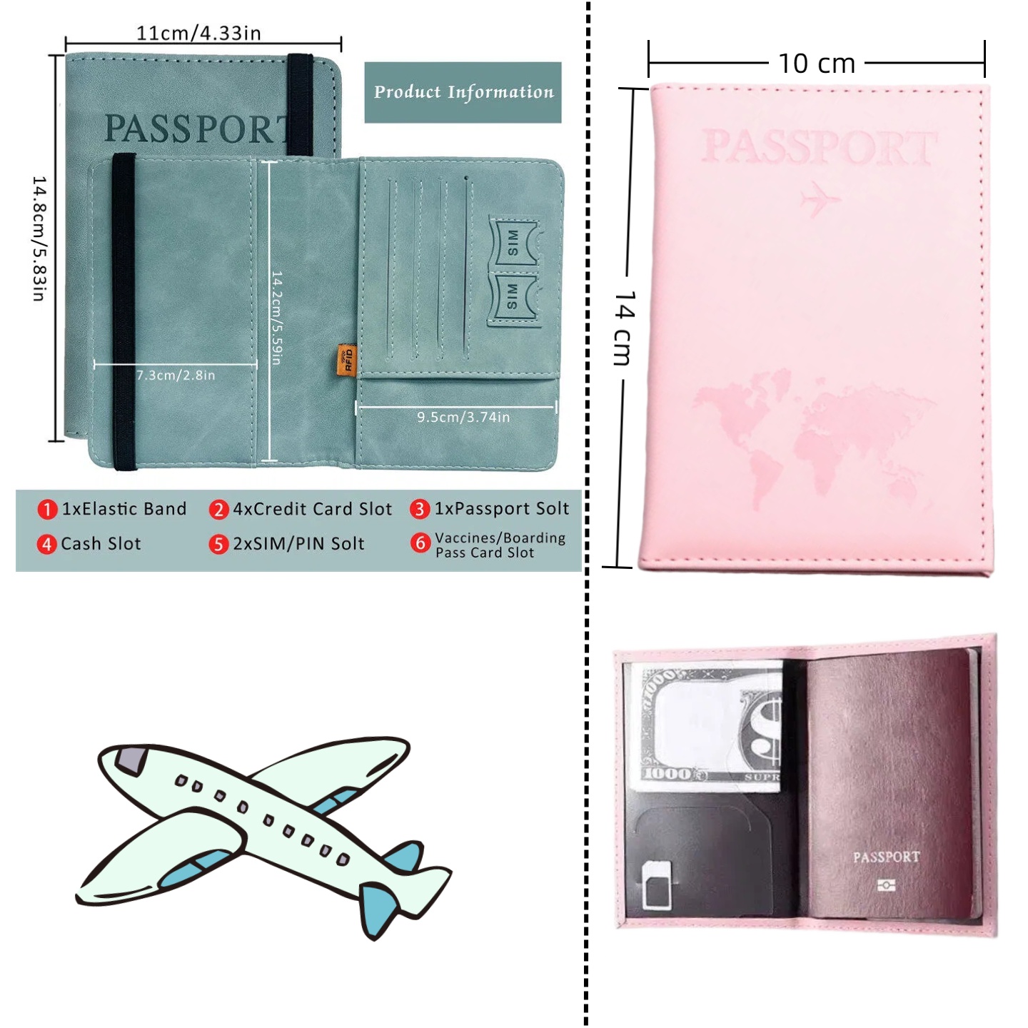 Men'S Accessories Case - Vintage etui na paszport RFID dla