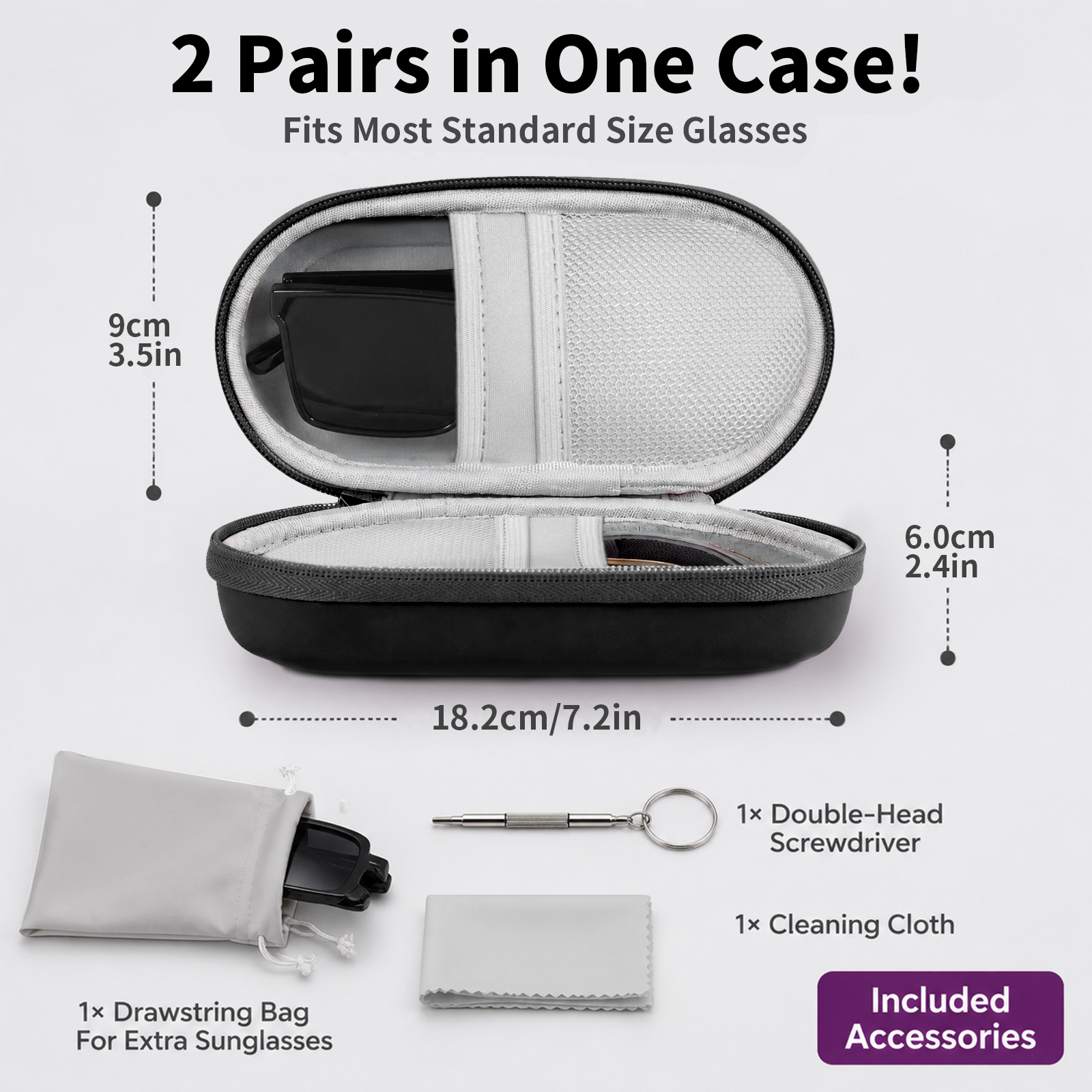 Twarde etui na dwie pary okula – Men'S Accessories Rack recenzja i cena