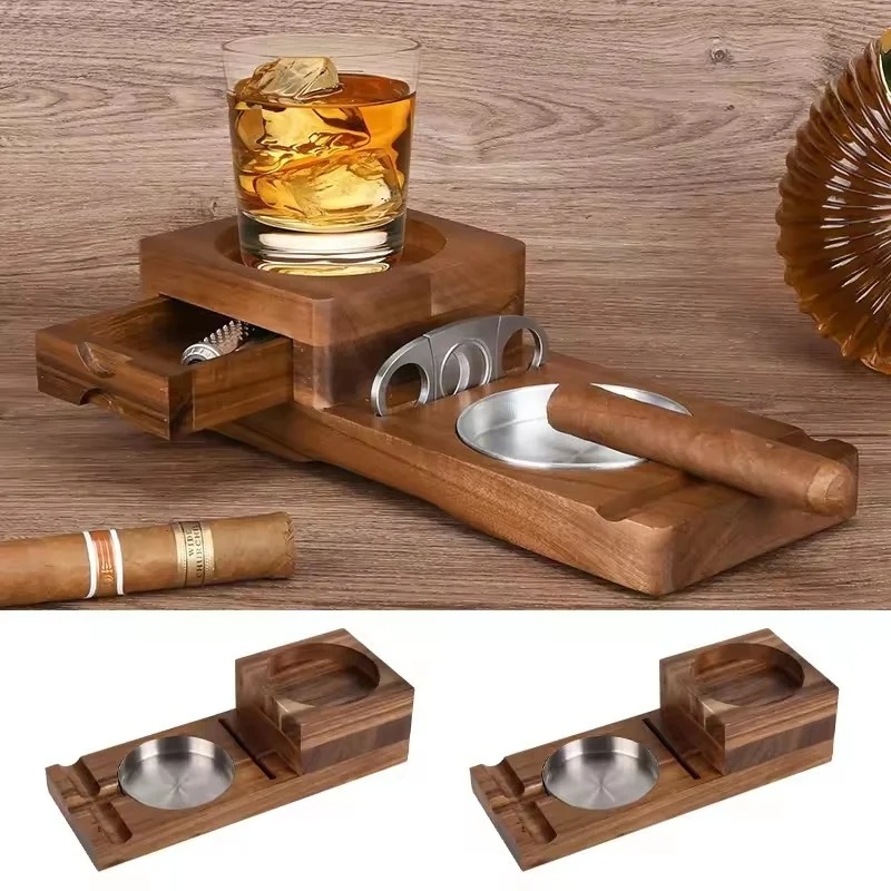 Drewniana popielniczka na cyga – Men Accessories Drawer recenzja i cena